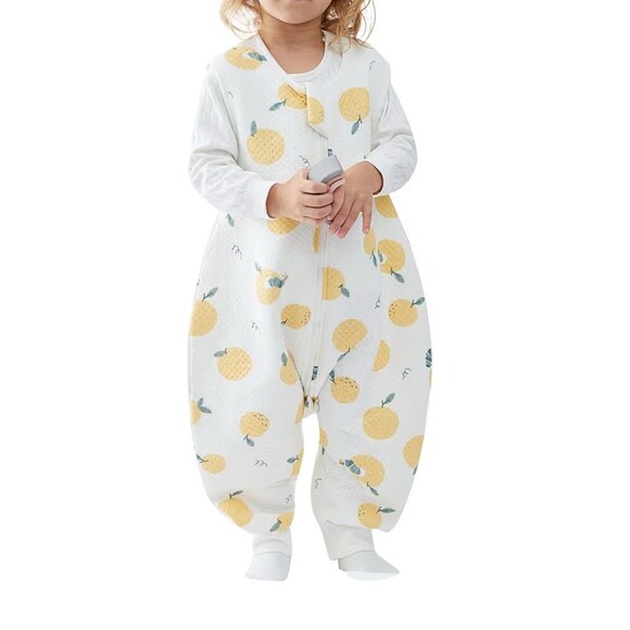 Baby Sleep Sack with Legs – Orange Print, Size S (6-12 Mons) - Picture 1 of 5